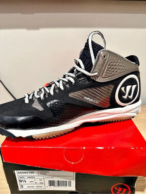 Warrior Adonis Lacrosse Cleats Adonis Men's Lacrosse Athletic Shoes Black & Red